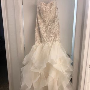 Wedding dress and veil